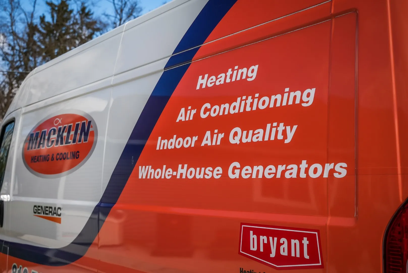 Macklin Heating and Cooling service van